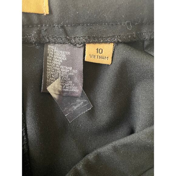 Alex Marie Black Straight High Rise Dress Pants Size 10 (33”Wx33”L)# - Picture 3 of 6